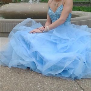prom dress size 2, Only worn for 3 hours. Smoke free home and comes with bag.